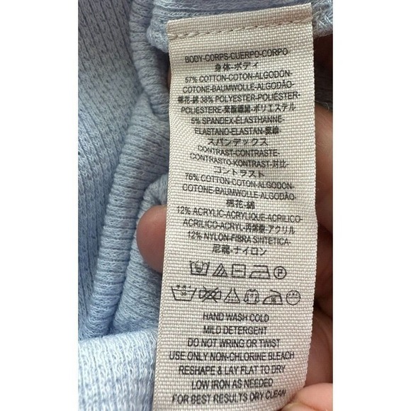 Free People Thermal Top Fairground Raglan Sleeve Boho Medium Layering Chic - Picture 5 of 12